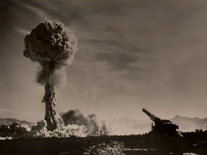 M56 gun after live nuclear shell test.